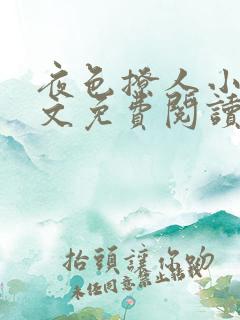 夜色撩人小说全文免费阅读