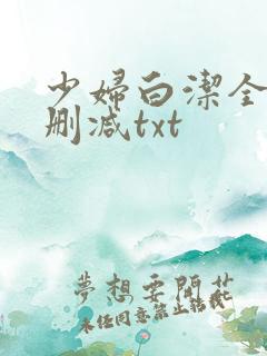 少妇白洁全文无删减txt