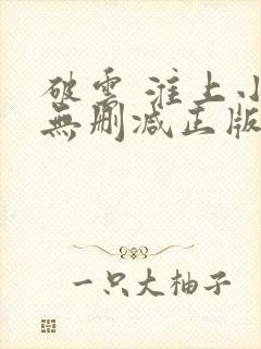 破云 淮上小说无删减正版在线阅读