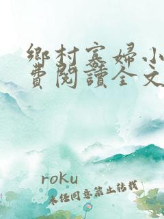 乡村寡妇小说免费阅读全文