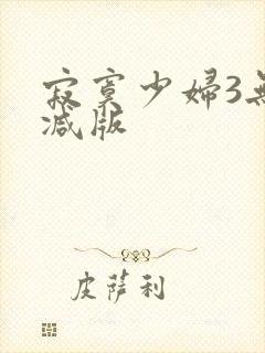 寂寞少妇3无删减版
