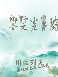 乡野小医仙小说全文免费阅读