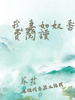我妻如奴番外免费阅读
