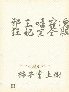 邪王嗜宠:鬼医狂妃完全版