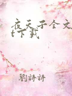 夜天子全文txt下载