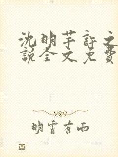 沈明芊许之遥小说全文免费阅读最新