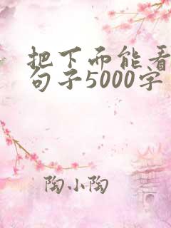 把下面能看湿的句子5000字