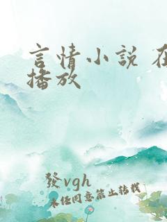 言情小说 在线播放