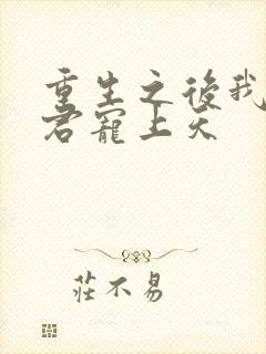 重生之后我把夫君宠上天