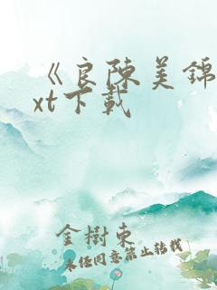 《良陈美锦》txt下载