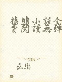 杨明小说全文免费阅读无弹窗