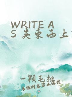WRITE AS 夹东西上课
