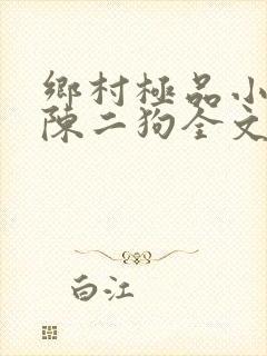 乡村极品小仙医陈二狗全文免费阅读