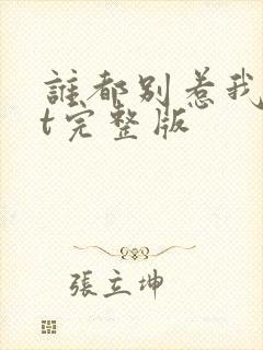 谁都别惹我txt完整版