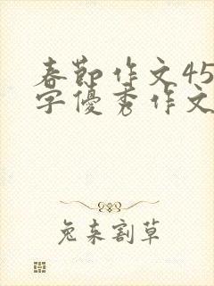 春节作文450字优秀作文