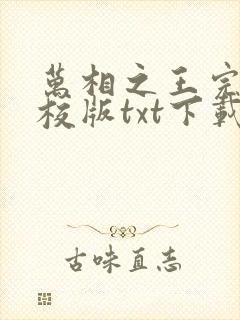 万相之王完本精校版txt下载