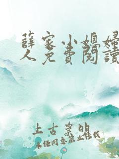 薛家小媳妇笑佳人免费阅读