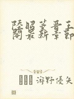 陆昭菱晋王笔趣阁最新章节更新时间