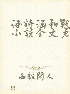 洛诗涵和战寒爵小说全文免费阅读正版笔趣阁