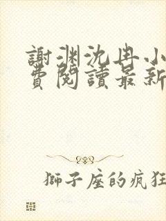 谢渊沈冉小说免费阅读最新章节更新时间