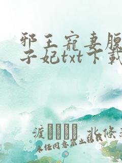 邪王宠妻腹黑世子妃txt下载