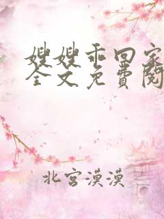 嫂嫂乖回家小说全文免费阅读