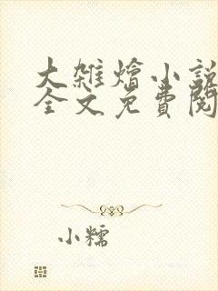 大杂烩小说在线全文免费阅读笔趣阁