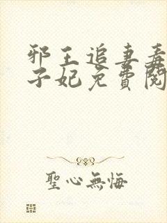 邪王追妻毒医世子妃免费阅读全