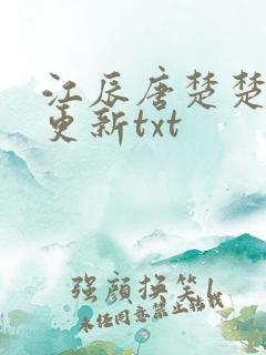 江辰唐楚楚最新更新txt