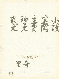 武神主宰小说全文免费阅读无弹窗