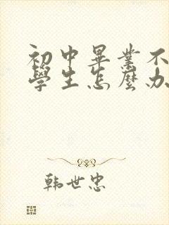 初中毕业不了的学生怎么办