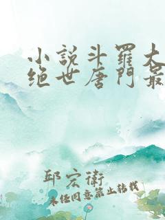 小说斗罗大陆2绝世唐门最新章节列表