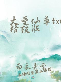 大爱仙尊txt精校版