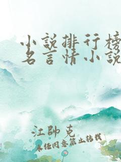 小说排行榜前十名言情小说