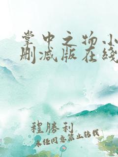 掌中之物小说无删减版在线