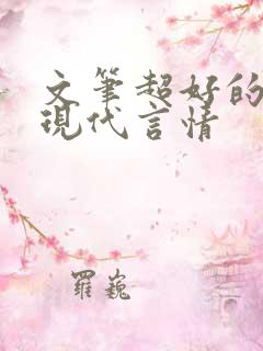 文笔超好的小说现代言情