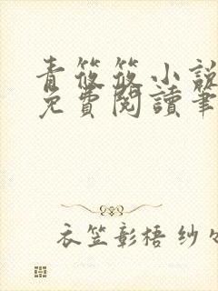 青筱筱小说全文免费阅读笔趣阁