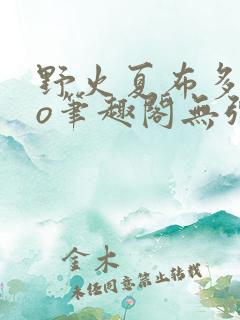 野火夏布多昂po笔趣阁无弹窗