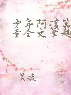 少年阿滨第13章全文笔趣阁