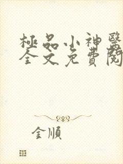 极品小神医小说全文免费阅读