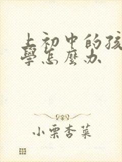上初中的孩子厌学怎么办