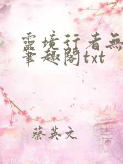 灵境行者无错版笔趣阁txt
