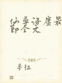 仙尊洛尘最新章节全文