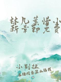 林凡叶惜小说最新章节免费阅读
