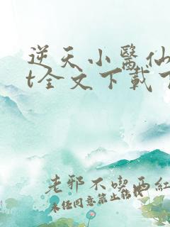 逆天小医仙txt全文下载下载