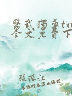 医武独尊txt全文免费下载