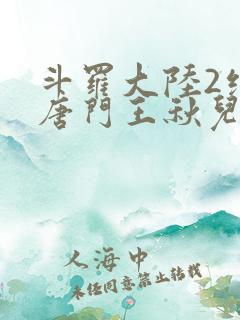 斗罗大陆2绝世唐门王秋儿