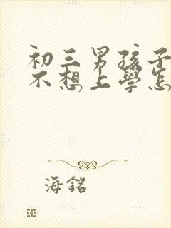 初三男孩子叛逆不想上学怎么办