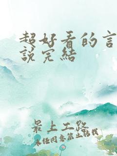 超好看的言情小说完结