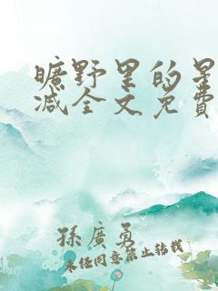 旷野里的星无删减全文免费阅读